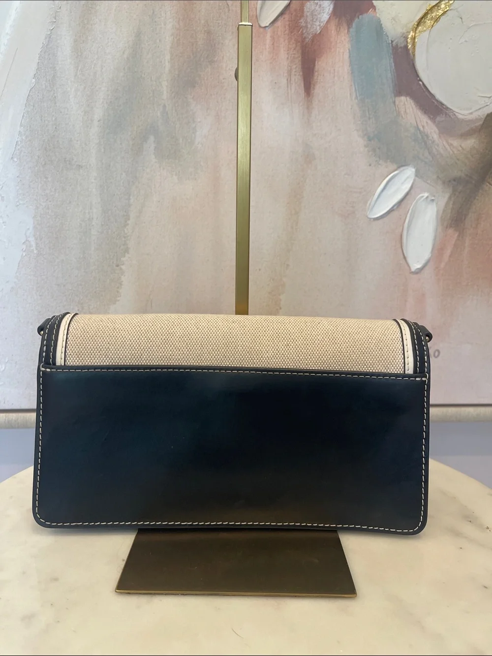Tory Burch Emerson Canvas Crossbody with Multicolor Guitar Strap